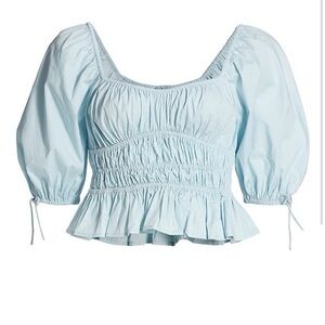 Never worn Staud Faye top in Winter Sky, size 2 🩵